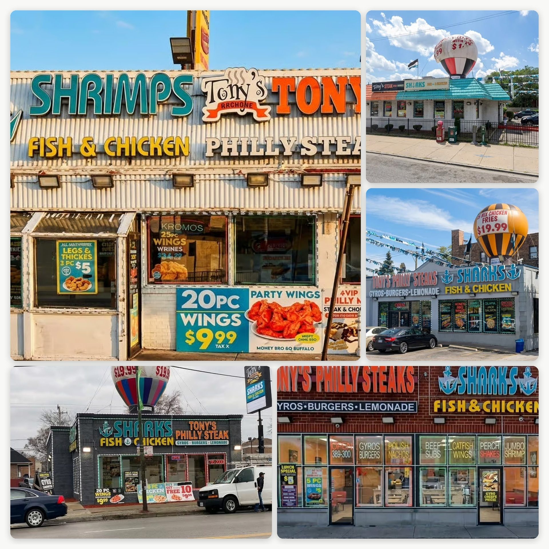 Welcome To Tony's Original Philly Steaks & Sharks Fish & Chicken