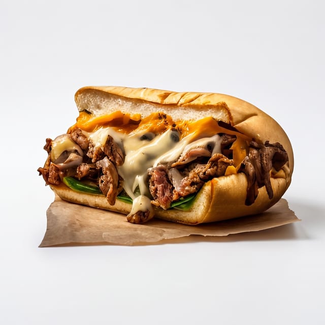 Steak and Cheddar Sandwich.