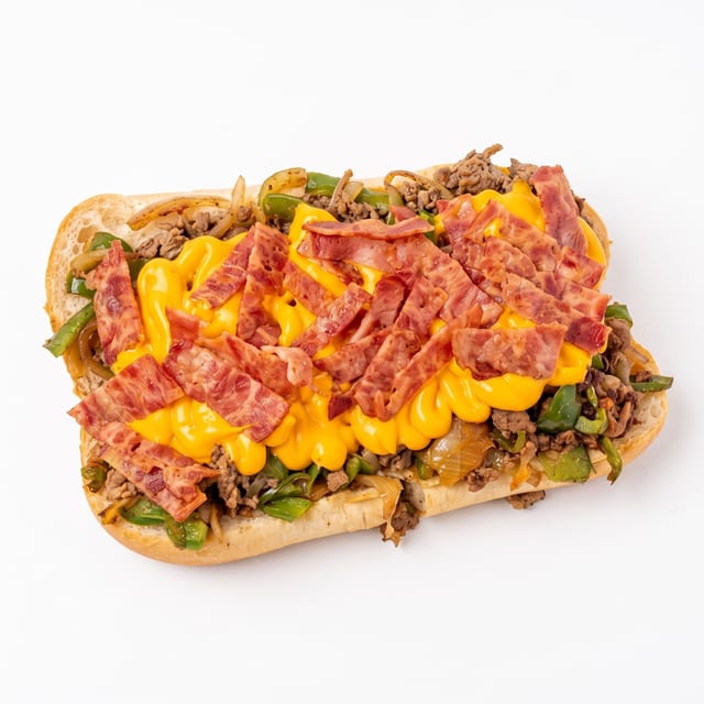 King Philly Steak Cheddar Bacon.