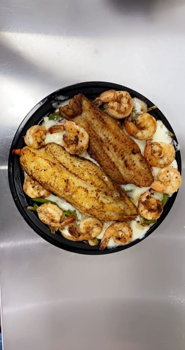 Tilapia and Shrimp Bowl.