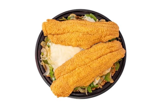 Fried Tilapia Fillet Bowl.
